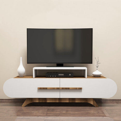 Masă TV Rose Walnut Alb
