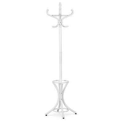 Cuier lemn masiv, alb mat, 185 cm