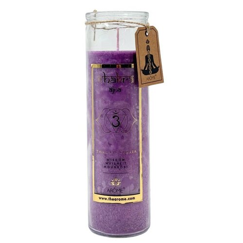 Arome Vysoká vonná svieca Chakra Spiritualita, vôňa levandule, 320 g