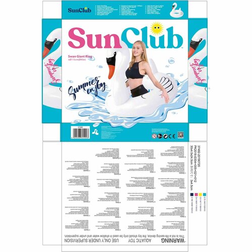 Vetro-plus Napihljiv obroč Labuť, premer 115 cm