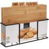Placă de tăiere EH Bamboo set în suport, 29 x 22,7 x 7 cm