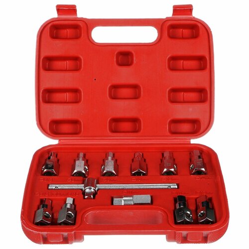 Sixtol Zestaw do spuszczania oleju MECHANIC OILDRAIN SET 12, sześciokątny + czworokątny, 12 szt.