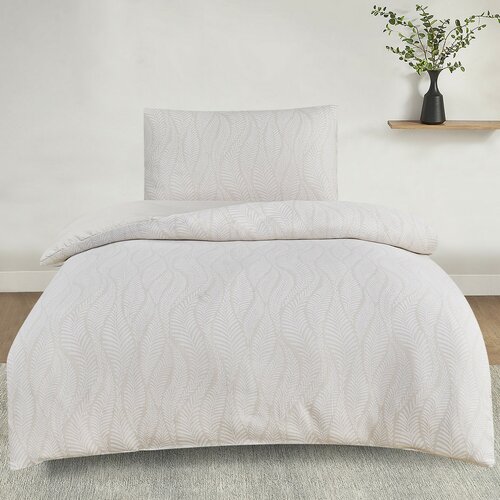 Jacquard-Bettwäsche Hawai beige, 140 x 200 cm, 70 x 90 cm