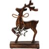 Renifer Stars z drewna mango, 16 x 26 x 6 cm