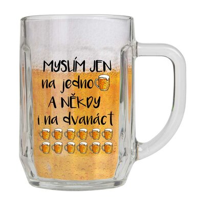 Bohemia Gifts Darilni vrč - Mislim samo na eno,500 ml