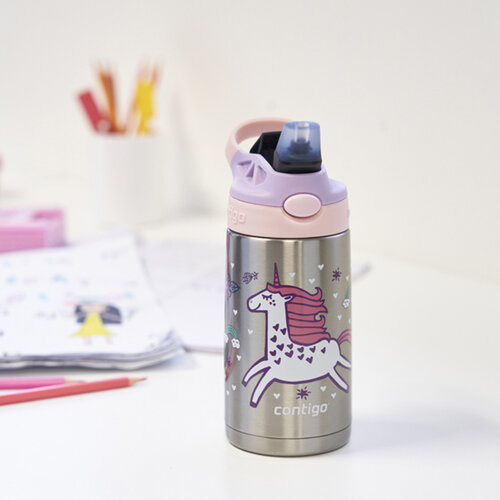 Sticlă termică pentru copii Contigo Easy Clean 380 ml Strawberry Unicorn
