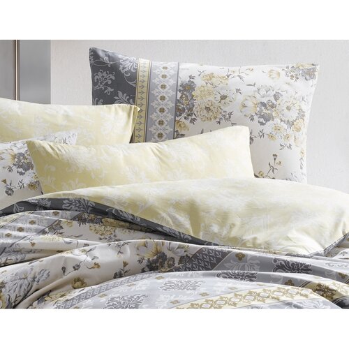 BedTex Bombažno posteljnina Vera siva, 220 x 200cm, 2 kos 70 x 90 cm