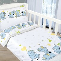 Bellatex Detské bavlnené obliečky Agáta Sloníčatá, 90 x 135 cm, 45 x 60 cm Bellatex Detské bavlnené obliečky Agáta Sloníčatá, 90 x 135 cm, 45 x 60 cm