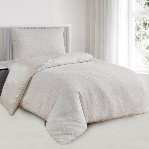 Жакардова постільна білизна Alabama бежева, 140 x 200 см, 70 x 90 см