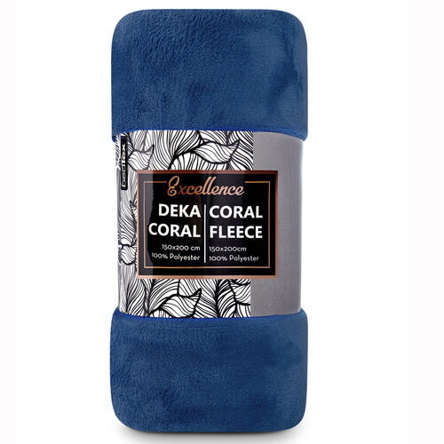 Carbotex Mikrofleece-Decke, Blau, 150 x 200 cm