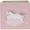 Otroški tekstilni zaboj Unicorn dream roza, 32 x32 x 30 cm