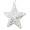 Decorație de Crăciun Carlita Stea albă, 8 x 8 x1,5 cm, plastic