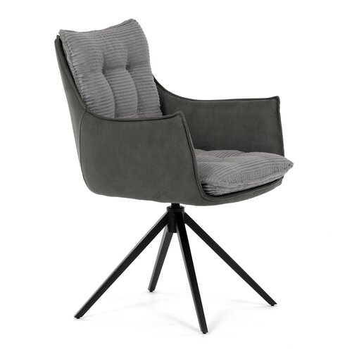 Set de scaune de sufragerie cu mecanism deîntoarcere DCH-D1345 GREY2, 2 buc.