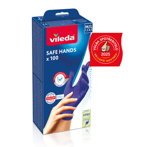Vileda Safe Hands рукавички  M/L 100 шт.