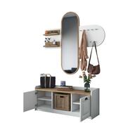 Set de hol Ema White and Walnut