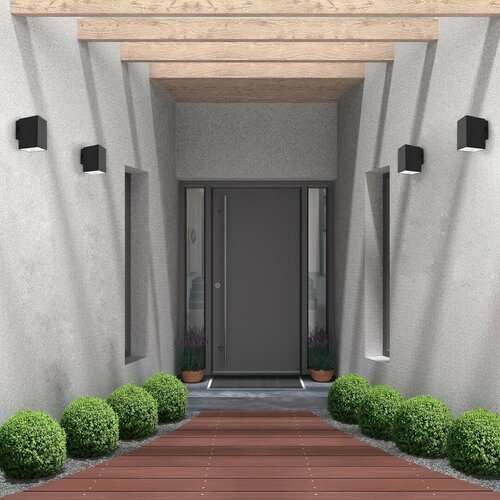 Rabalux 77156 zewnętrzna lampa ścienna LED Urfa, 9 W, IP65, czarny