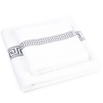Sada ručníku a osušky Greek bílá, 50 x 90 cm, 70 x 130 cm
