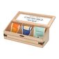EH Dřevěný box na čajové sáčky Vintage, přírodní