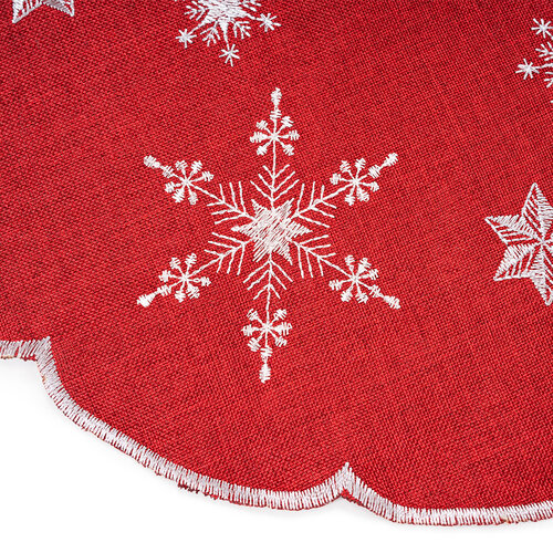 Vianočný obrus Hviezdičky červená, 85 x 85 cm