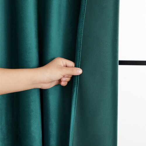 4Home Zatemňovací závěs s kroužky Paris tmavě zelená, 150 x 250 cm