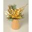 Poinsettie karácsonyi dekoráció arany, 23 cm