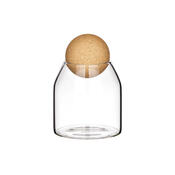 4Home Pojemnik szklany do żywności z korkiem Cork,450 ml