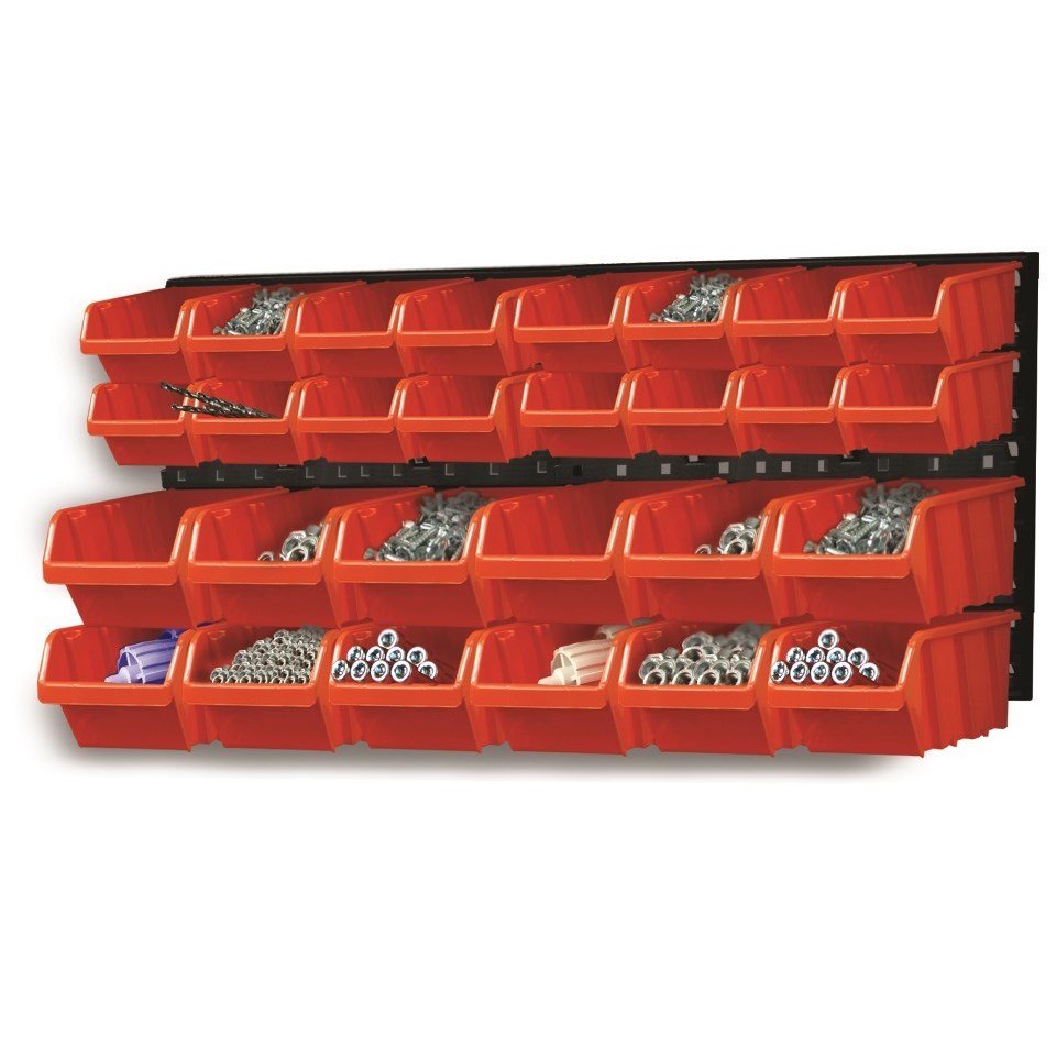 Tabuľa s úložnými boxmi 28 ks,