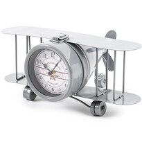 Zegar stołowy Old Airplane szary, 30 cm
