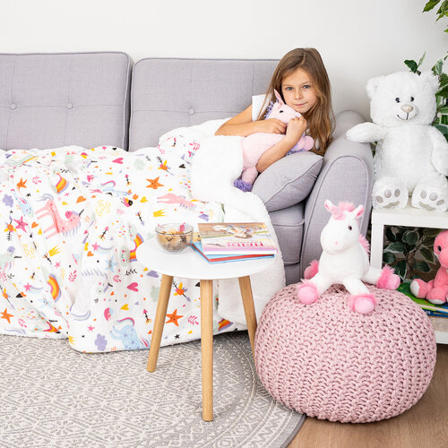 Pătură imitație blăniță 4Home Rainbow Dreams, 150 x 200 cm