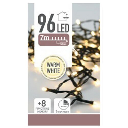 Svetelná vianočná reťaz Twinkle teplá biela, 96 LED