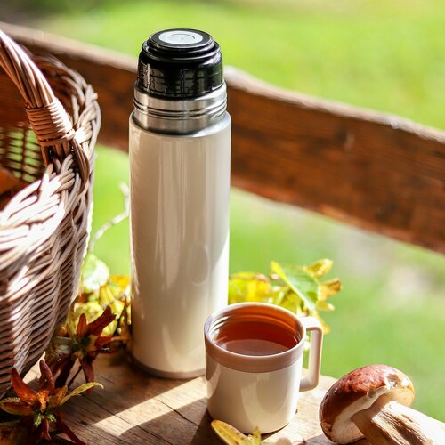 Tescoma Thermosflasche mit Becher CONSTANT  CREAM, 1 l