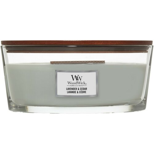 WoodWick Vonná svíčka loď Lavender & Cedar, 453 g