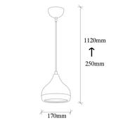 Lampa wisząca Yildo 6866, czarny-miedziany