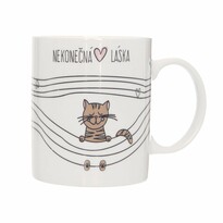 Kubek ceramiczny Orion Wieczna miłość Kot, 0,35 l + prezent Skarpetki