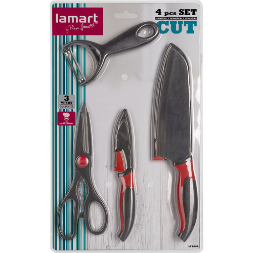 Lamart LT2098 4-teiliges Küchenutensilien-Set Cut