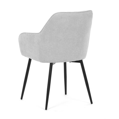 Satz Esszimmerstühle 2 Stück, silber, 53 x 80 x 62 cm