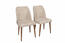 Súprava jedálenských stoličiek Nova Cream and Walnut, 2 ks