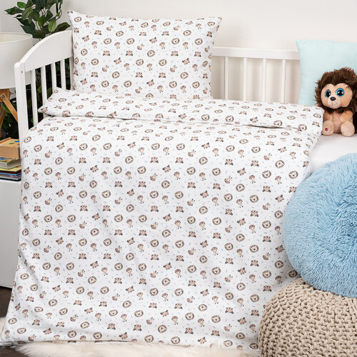 4Home Dziecięca pościel flanelowa do łóżeczka Lion in Jungle, 100 x 135 cm, 40 x 60 cm