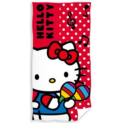 Дитячий рушник Hello Kitty Маленький музикант, 70 x 140 см