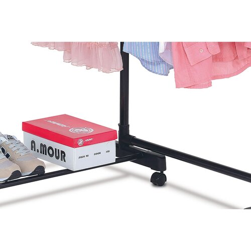 Obrnljiv stojalo za oblačila krom / črna, 164 x 173 cm