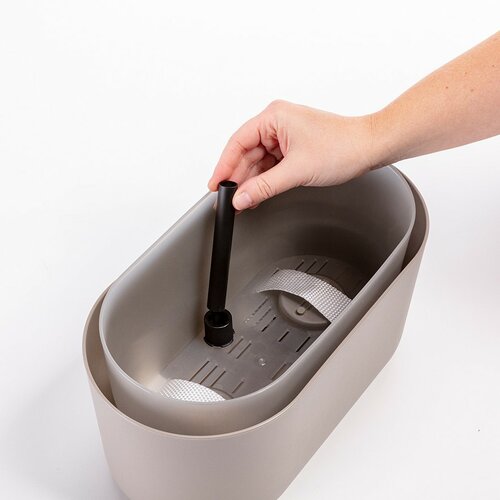 Plastia Samoplačniški sadilnik Tolita rjava, 31 x 16 cm
