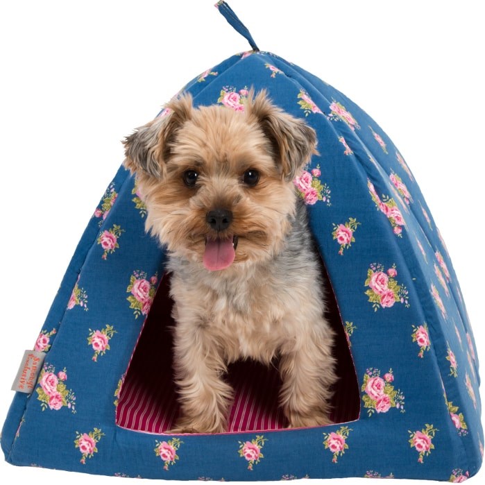 Samohýl Iglu textil Ruženka modro/ružový 45 x 45 x 38 cm