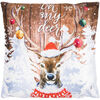 Різдвяна світна подушка зі світлодіодами Олень, 39 x 39 см