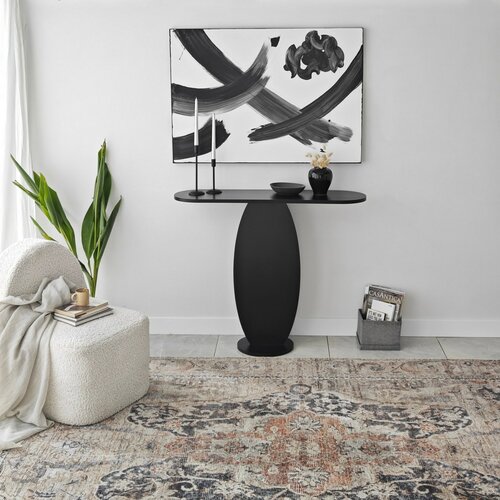 Ellittica Anthracite konzolasztal