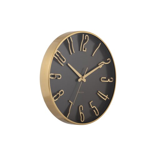 Karlsson 6016BK dizajnové nástenné hodiny čierna, pr. 35 cm