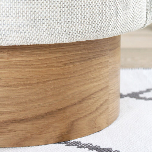Barren Pouf Stool Light Grey