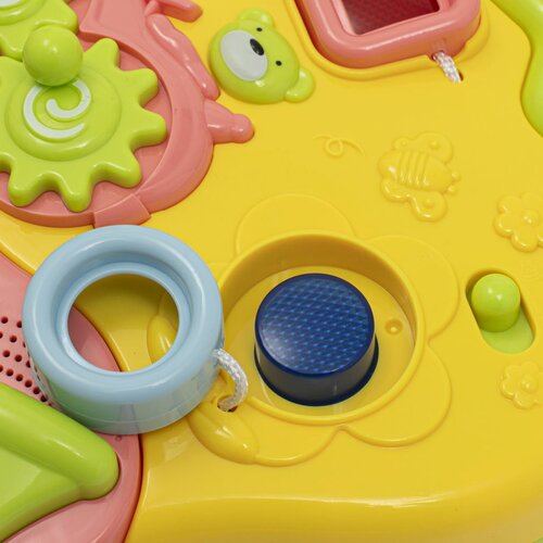 Baby Mix Baby walker cu muzică, albastru, 45,5 x 52,5 cm