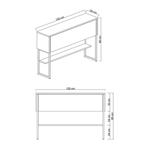 Luxe Anthracite and Black komód