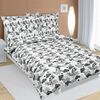Bellatex Krep posteljnina Cvet siva, 140 x 200 cm,70 x 90 cm