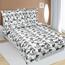 Bellatex Krep posteljnina Cvet siva, 140 x 200 cm,70 x 90 cm